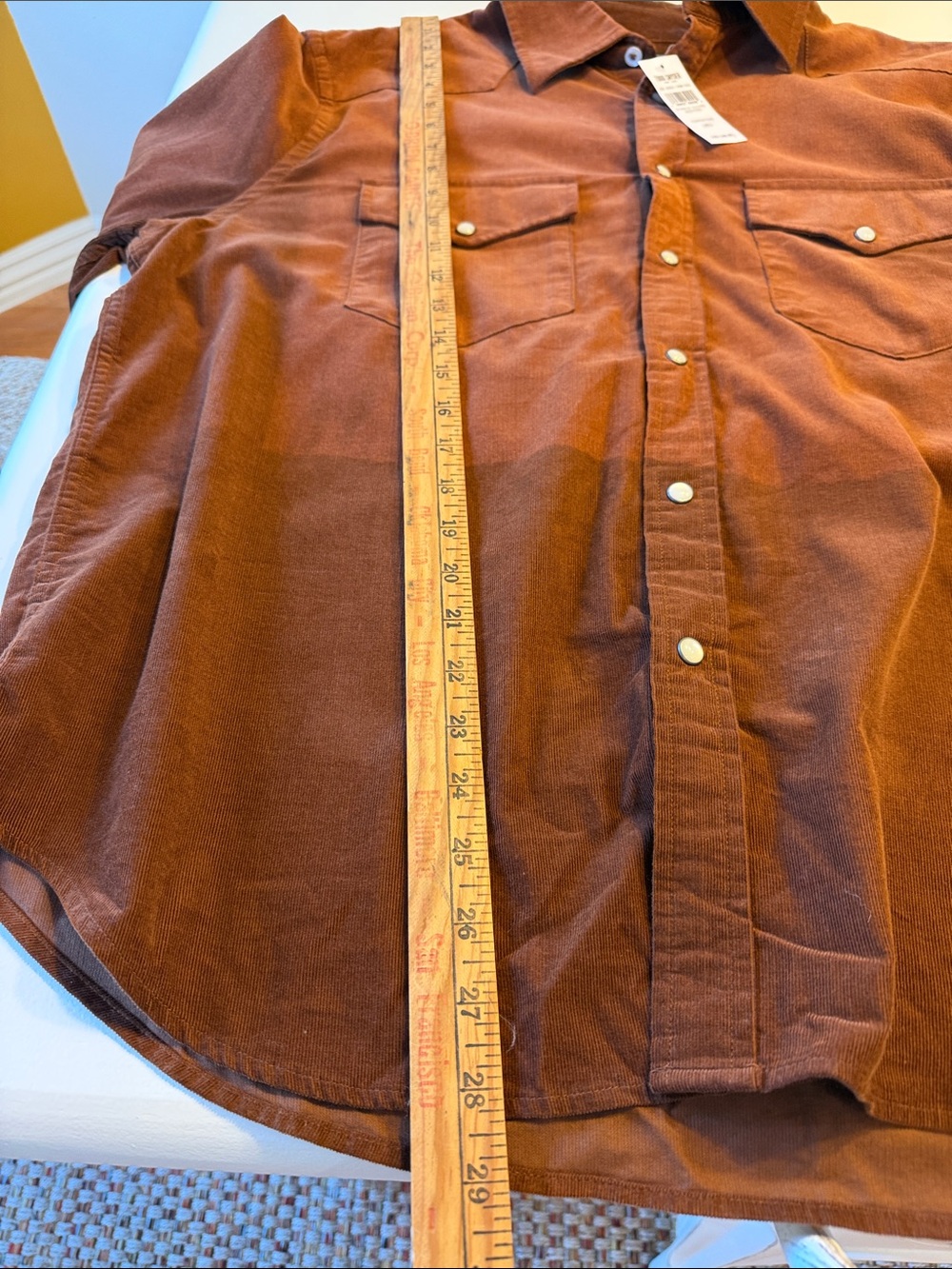 Todd Snyder Coppertone  Cord Western Shirt Sz L.  NWT - Picture 9 of 10